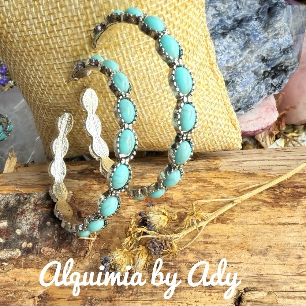 Turquoise Hoop Earrings